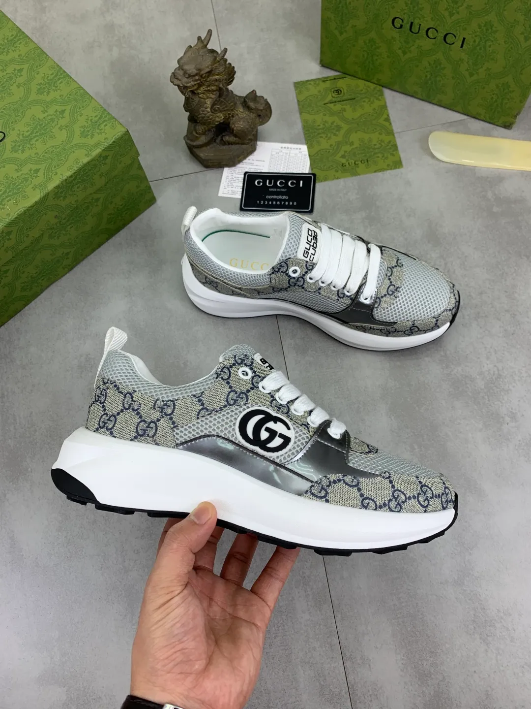 Men's men's shoes 💰P420💰【New model】 🆘 The latest model from Gucci official website🎁Classic casual and fashionable men's shoes👟Best model💥The style is simple and elegant, exclusive for trendy men. Unique official website latest brand elements👑Gucci original decoration, fashionable and generous, the fabric is made of original soft calfskin➕Comfortable soft pigskin lining ✅The official website specifies wear-resistant rubber outsole_full of elasticity, classic model taken in real life🎬Color: 3️⃣colors available😍Number: 38-44 (45 46 customized)